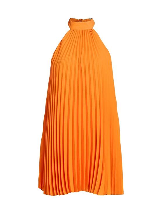 Olivia Matthews Dresses & Skirts - Olivia Pleated Orange Aviana Minidress Size XS